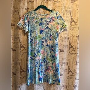 Lilly Pulitzer Lissie Dress Coastal Blue Lion Around XS